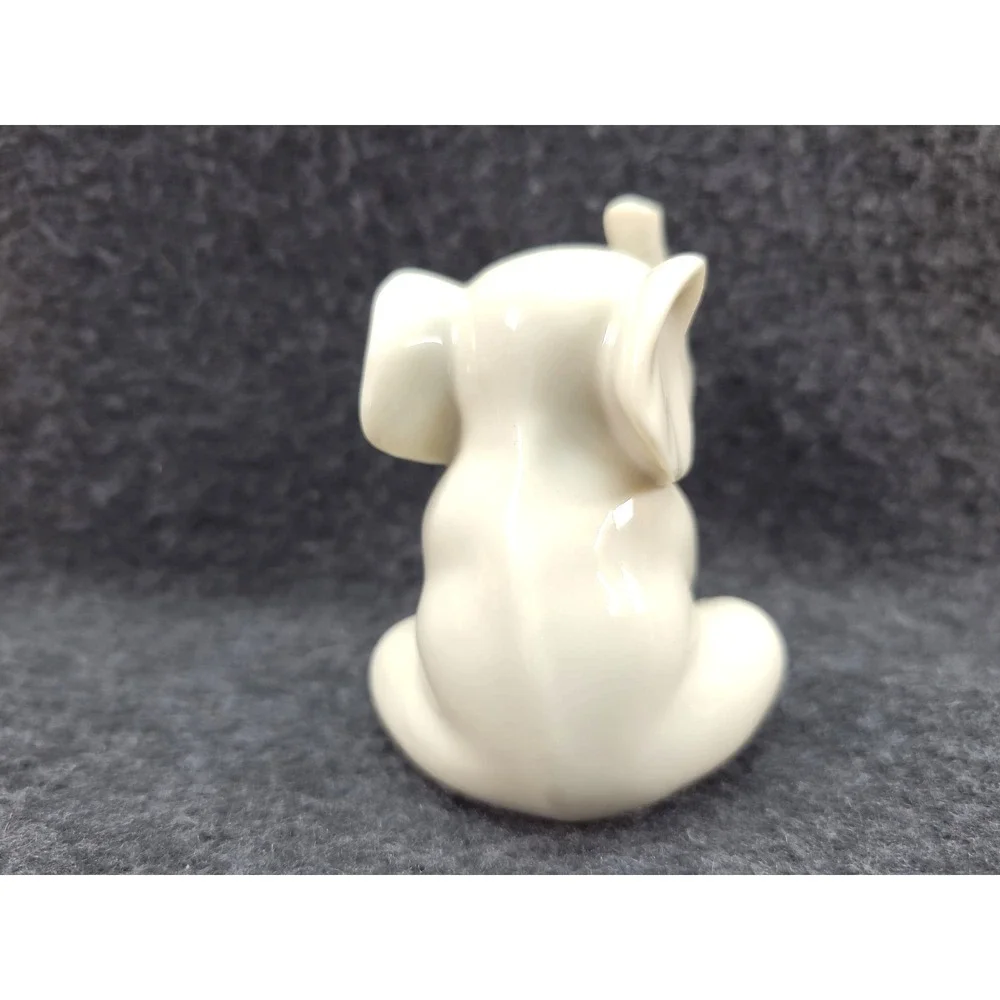 Lenox Porcelain Sitting Baby Elephant Figurine Gold Trim 3